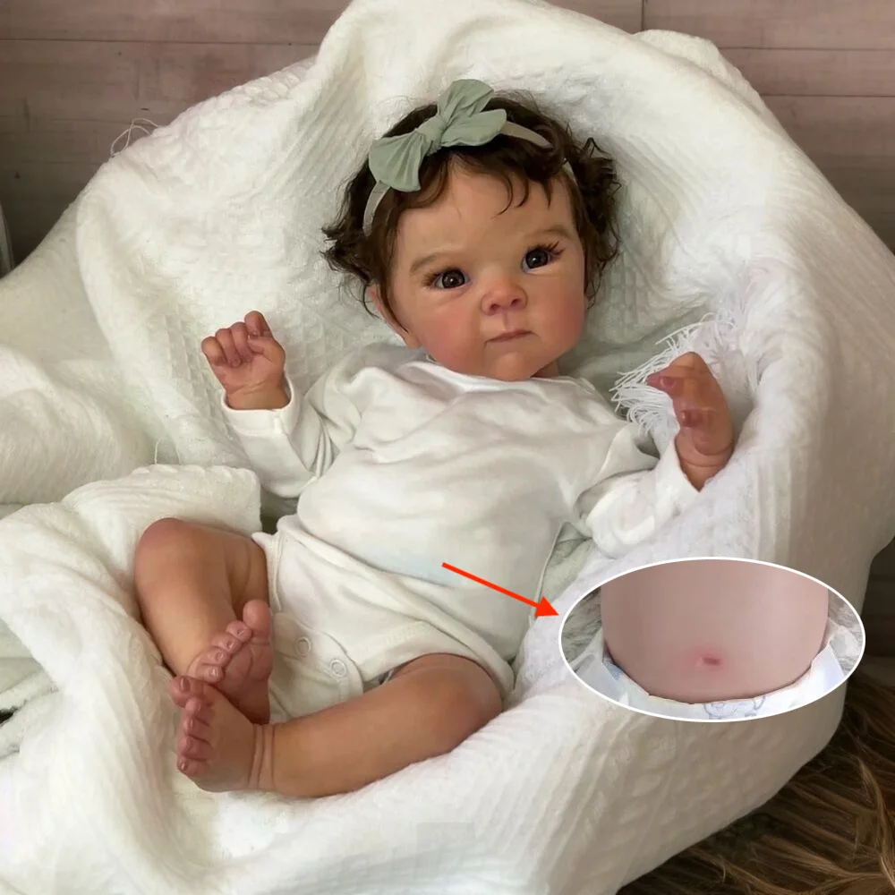 

BZDOLL 19in 48cm Full Vinyl Reborn Doll, 3D Skin with Visible Veins, Bath & Play House Birthday Gifts for Kids