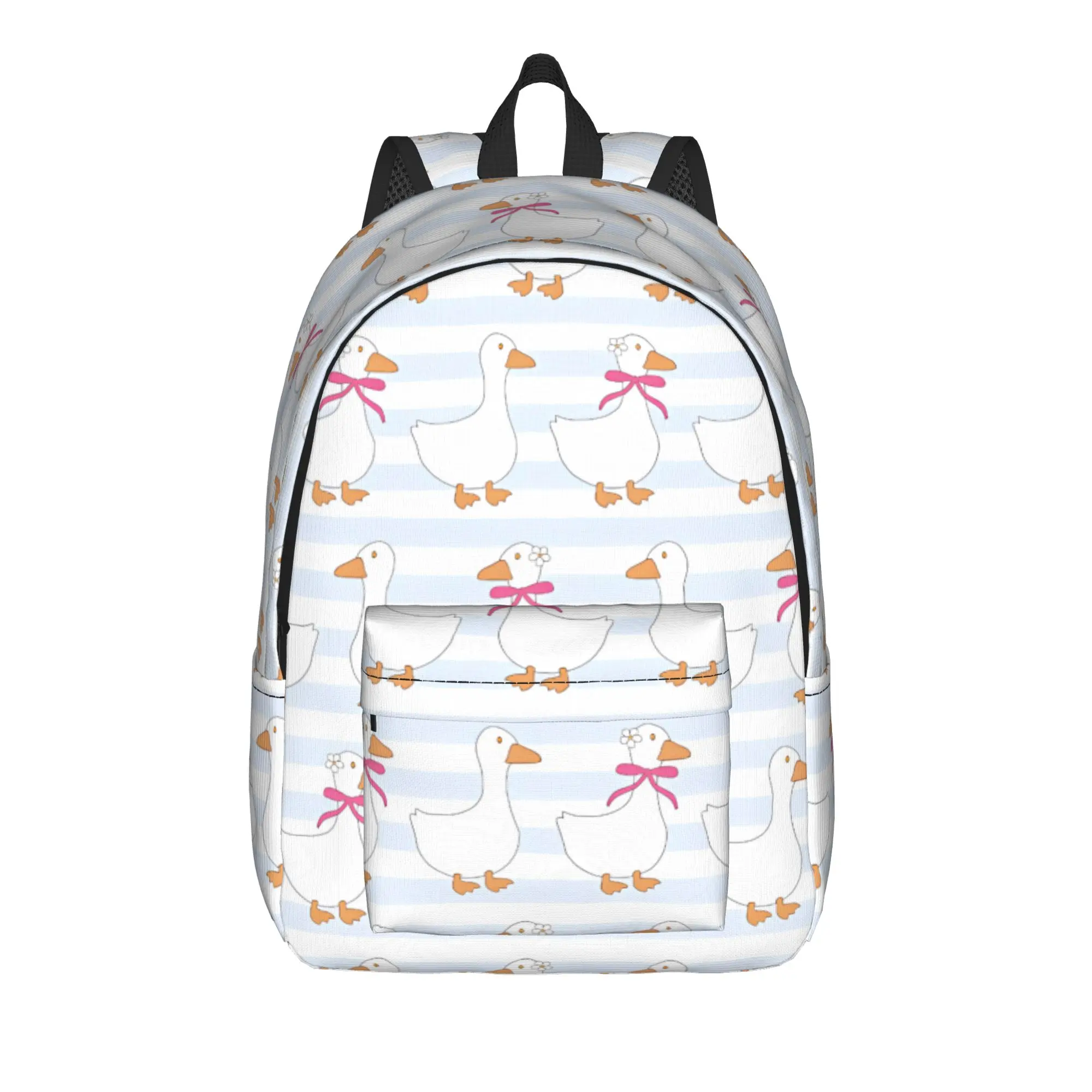 Cute Spring Cottagecore Goose Backpack Male  Pattern Backpacks Polyester Fun School Bags Travel Design Rucksack