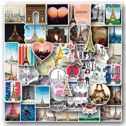 10/30/50PCS Paris Eiffel Tower Sticker Iconic Architecture Graffiti Decals DIY Laptop Phone Luggage Fridge Car Sticker Kids Toy