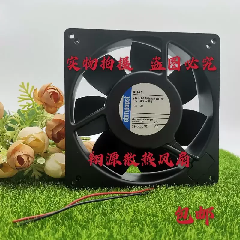 

for TYP 5114N 24V 9.5W EBM-PAPST Fan 135x135x38mm High Temperature Resistant Original German Cooling Fan