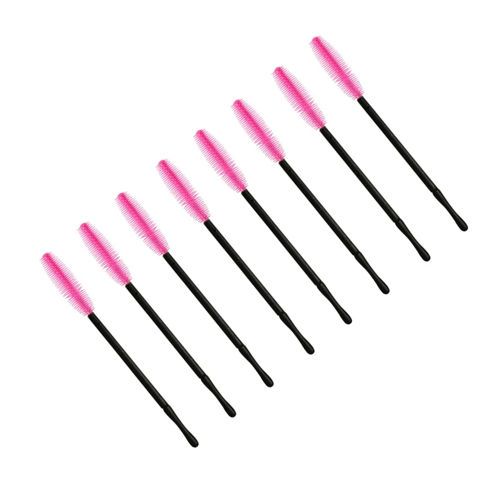 50 Uds cepillo de pestañas desechable Material Premium peine para cejas rollo de silicona portátil perfecto para maquillaje varillas de rímel uso