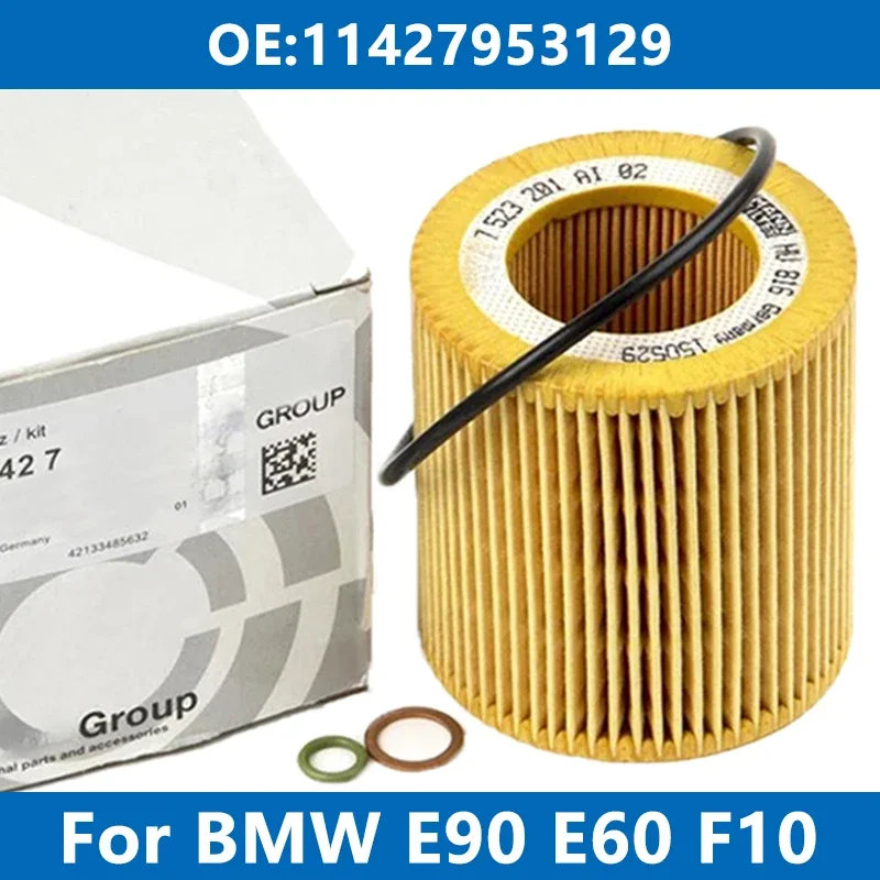 

Car Oil Filter Kit 11427953129 For BMW E60 E70 E90 E91 F30 F34 F02 F10 F15 F20 F25 325i 330 528 730 X1 X3 X5 X6 N52~N55 Engine