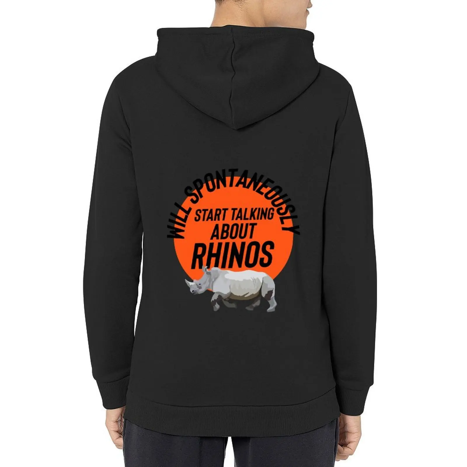 

R is for Rhinos Hoodie mens clothing male clothes men's sweat-shirt set autumn clothes mens hoodies