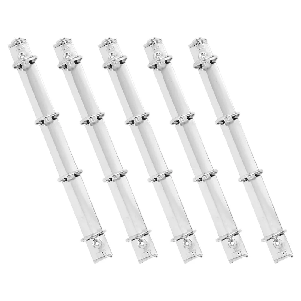 

5Pcs Metal Ring Binder A4 4-Hole Loose Leaf Folder for School Office Organizing Notes and Reports Silver Sports Card Binder