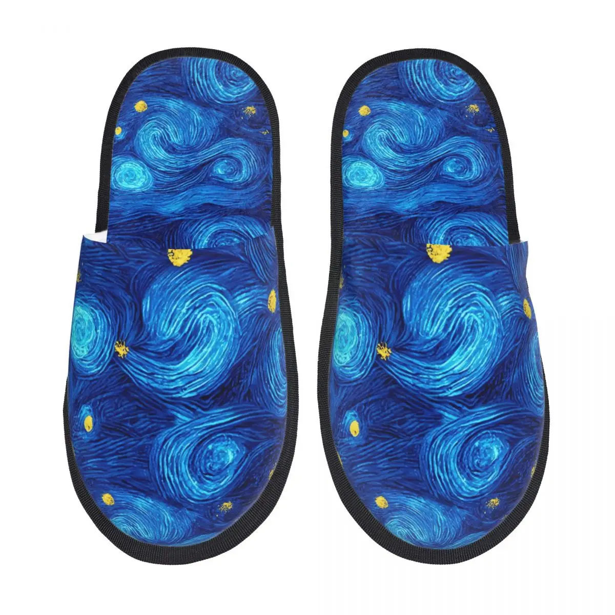 

Custom Van Gogh The Starry Night Comfort Scuff Memory Foam Slippers Women Spa House Shoes