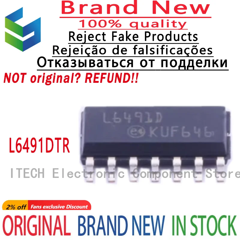 10PCS/LOT Original L6491DTR L6491D SOP14 New In Stock