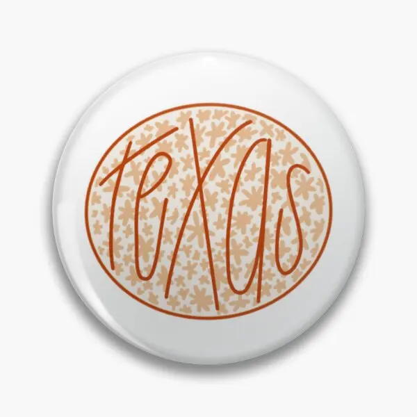 Alfinete Floral Laranja Queimada, Alfinete De Botão Macio Do Texas, Roupas De Jóias, Emblema Do Amante Da Moda, Decoração Dos Desenhos Animados De Metal De Chapéu, Presente Engraçado