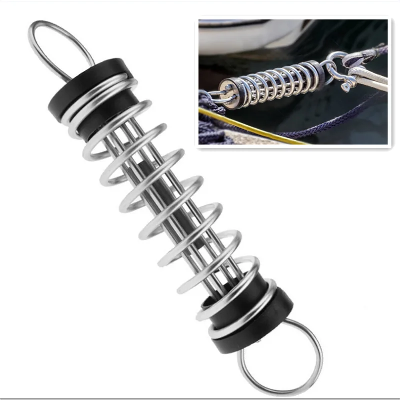 

Boat Mooring Spring 304 Stainless Steel Shock Absorbing Prevent Overload Docking Dock Mooring Drawbar Spring