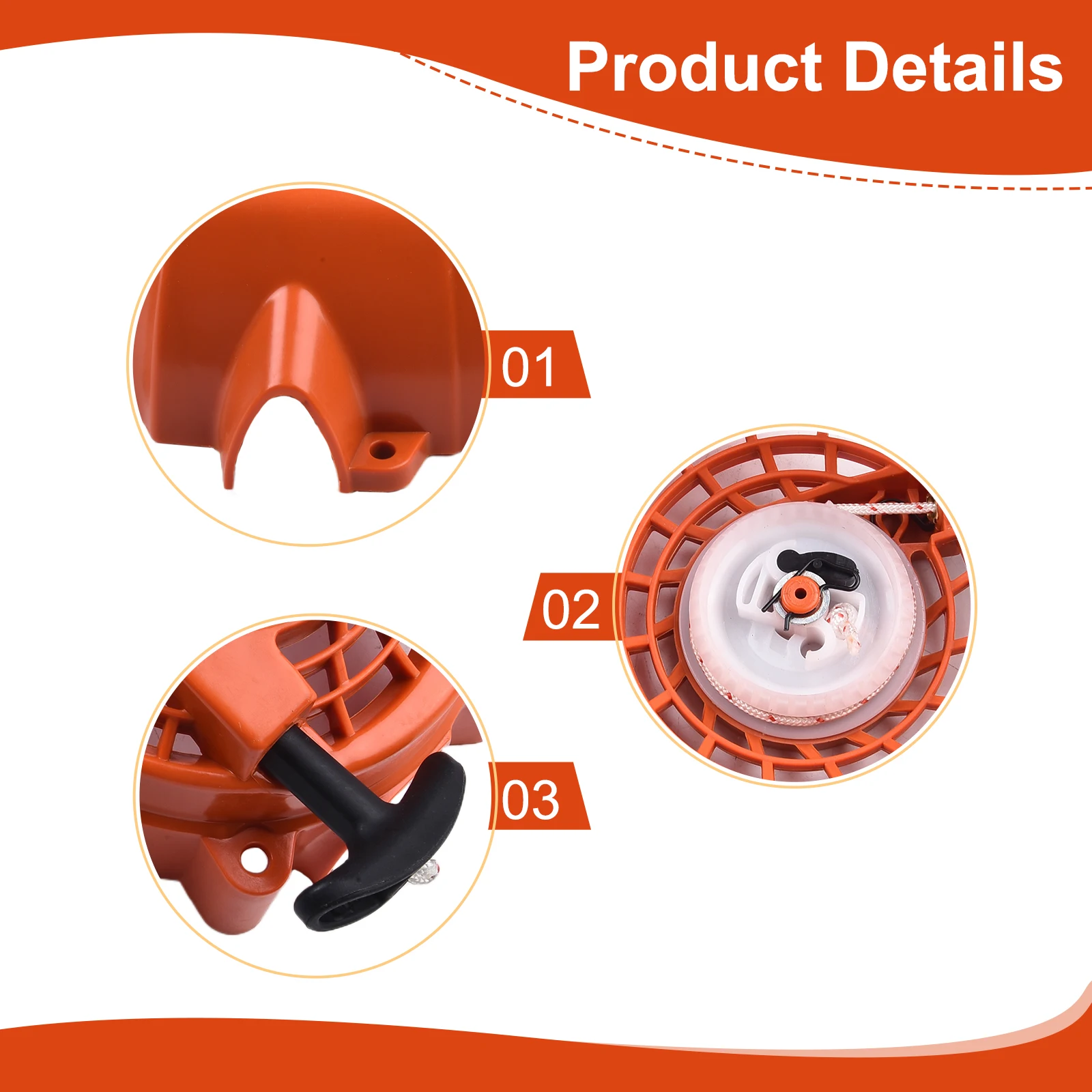 Reliable HS45 Pull Starter Easy Installation Enhanced Efficiency Smooth Suitable for Hedge Trimmer 42280802100