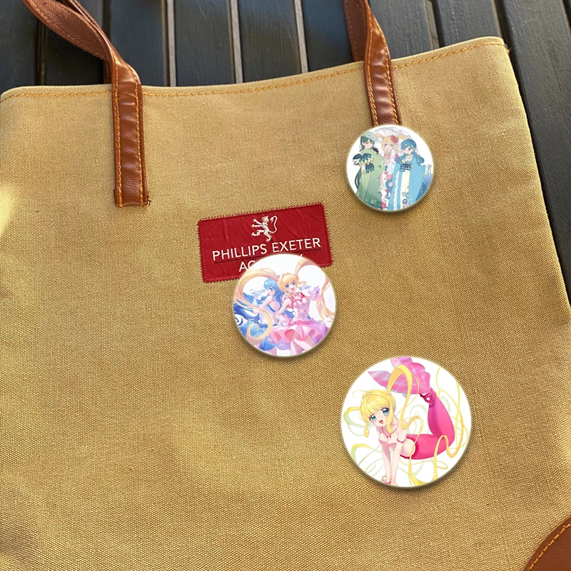 32/44/58mm Mermaid Melody Pichi Pin bros buatan tangan untuk pakaian kartun Cosplay lencana ransel Dekorasi hadiah perhiasan