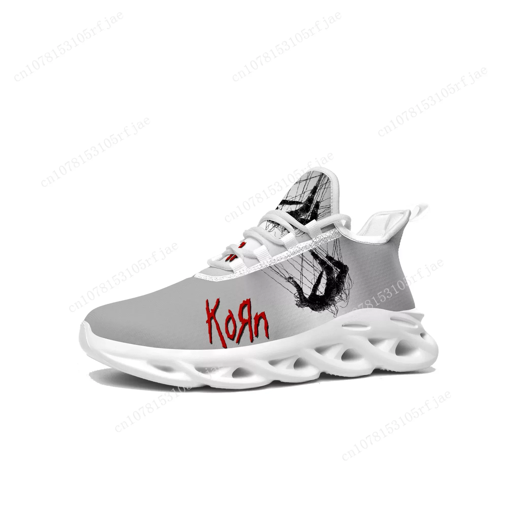 Korn Rock Band Flats Sneakers Mens Womens Sports Running Shoe Robert Smith Sneaker Lace Up Mesh Footwear Tailor-made Shoe White