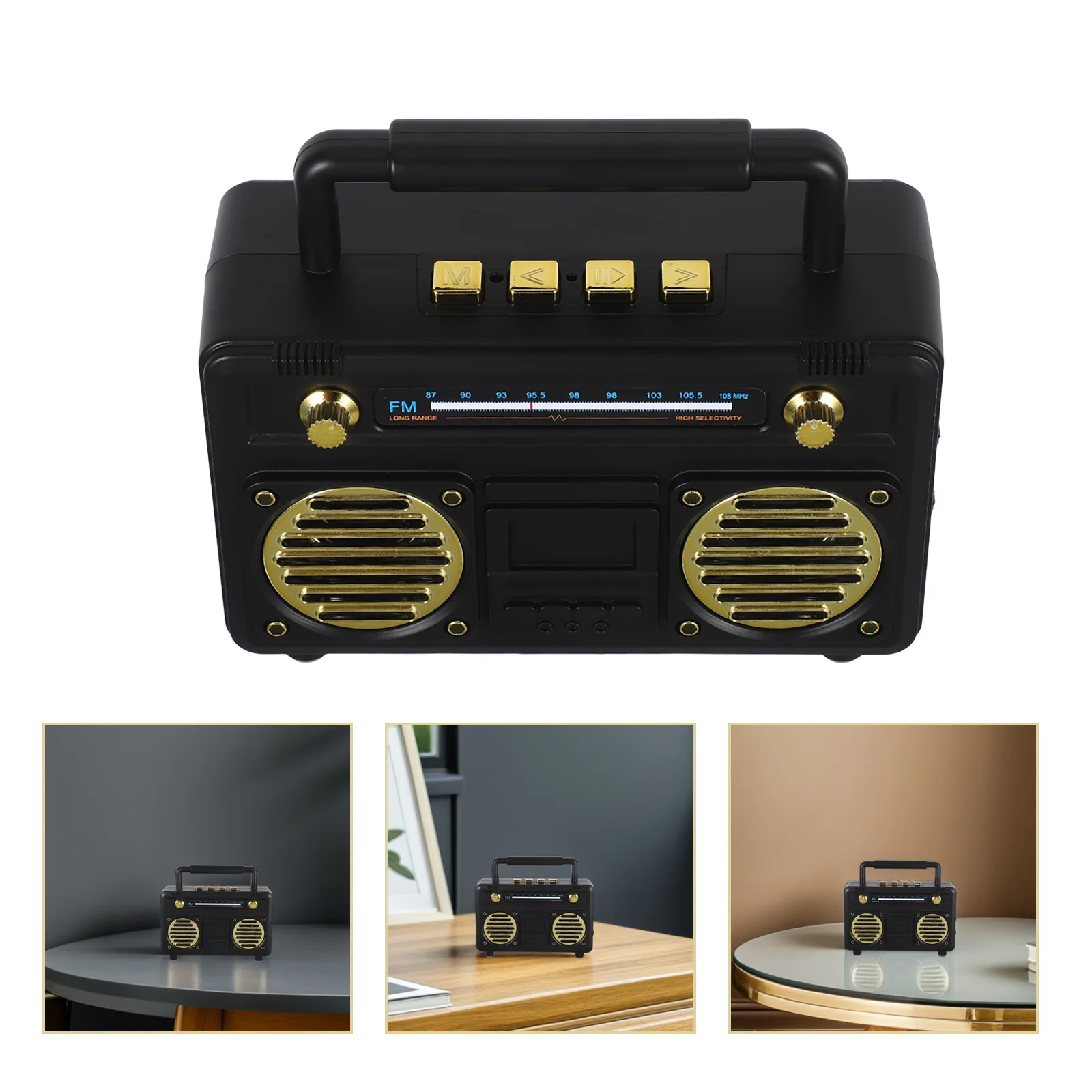 

Retro Mini Speaker Wireless Portable Small Speaker for Outdoor Travel Home Use Long Life