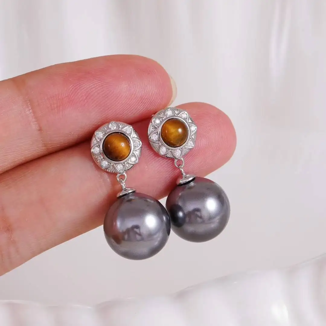 

Серьги из стерлингового серебра 925 пробы, базовые крепления, крепления для ювелирных изделий, аксессуары для жемчуга 10-12 мм, 3 пары/лот