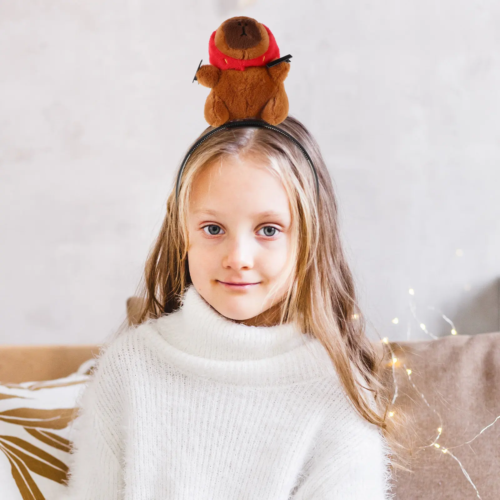 

2Pcs Funny Animal Headband Capybara Cartoon Hairband for Kids Adults Birthday Halloween Party Zoo Costume Accessory Photo Booth