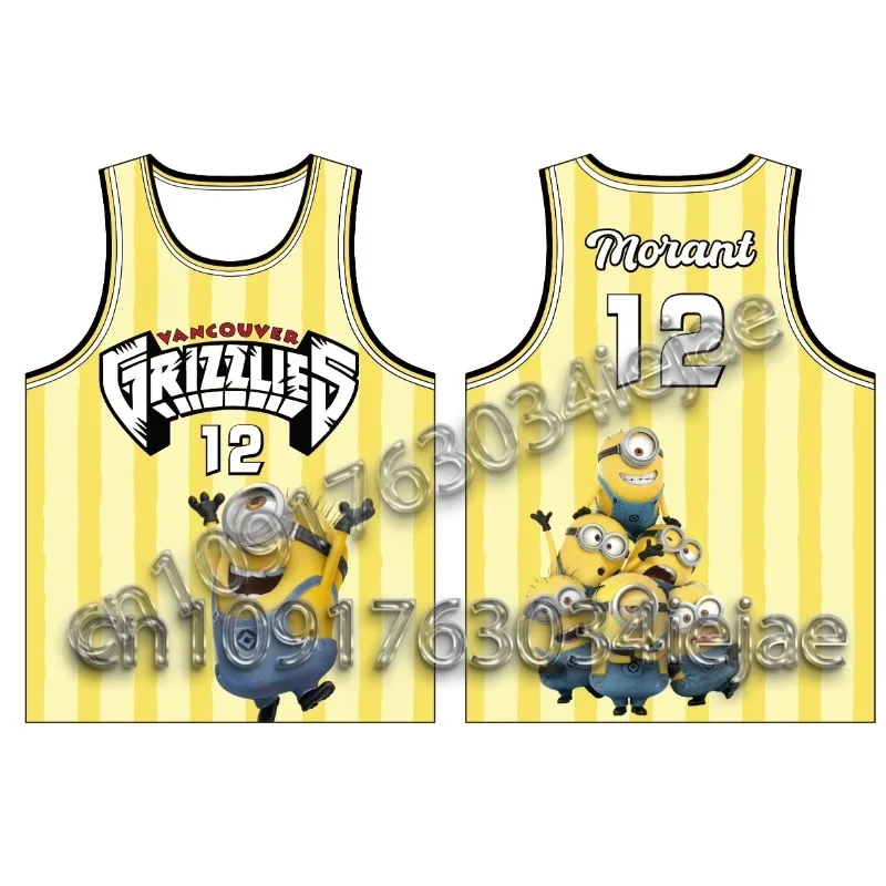 

Баскетбольная рубашка No 12 Minions, 2025 Speed Drying, мужская и женская майка, повседневный топ для спортивных тренировок, популярная