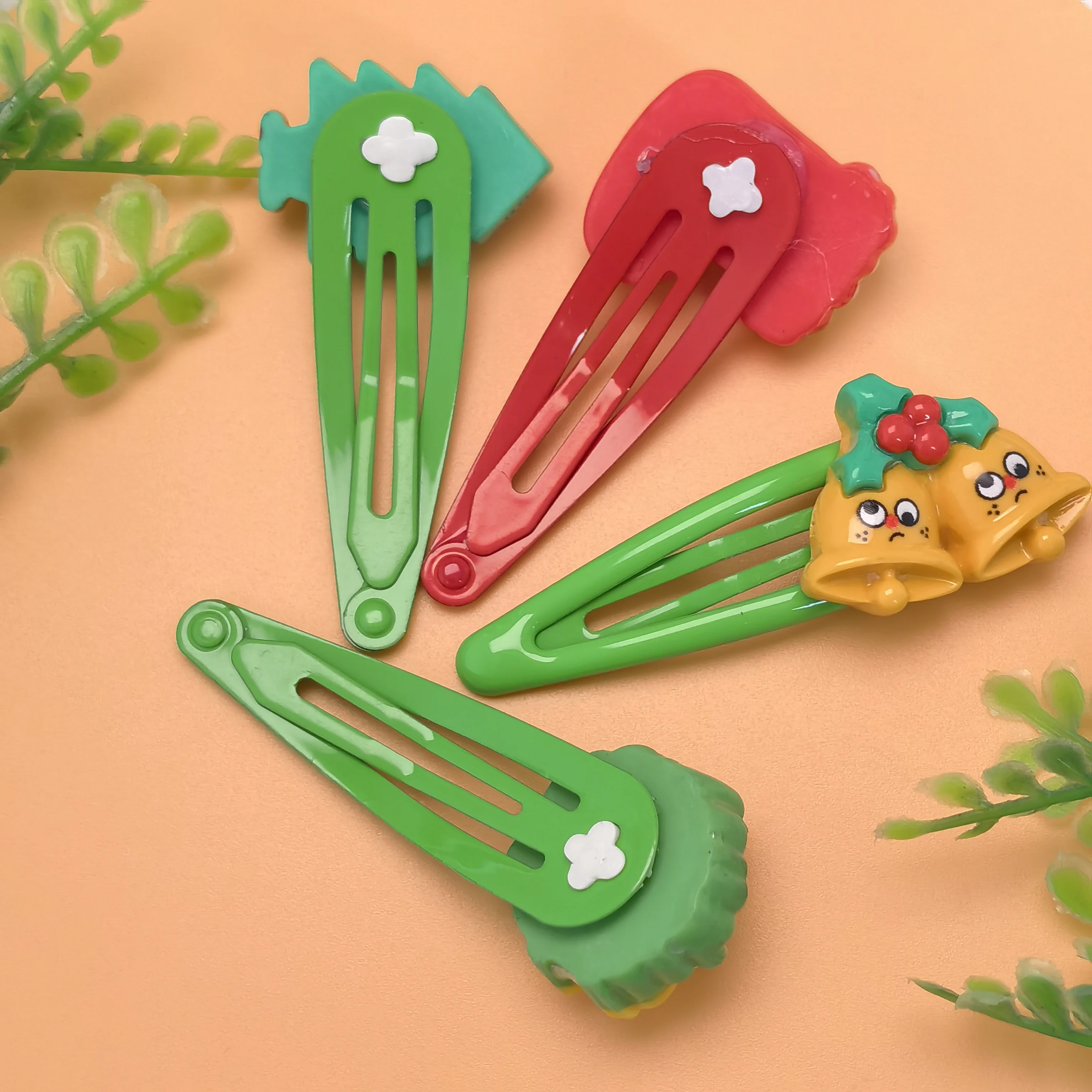 Christmas Hair Clip Set Girls Kids Christmas Decor Supplies New Year Party Decorations Baby Hair Accessories Wholesale Gift