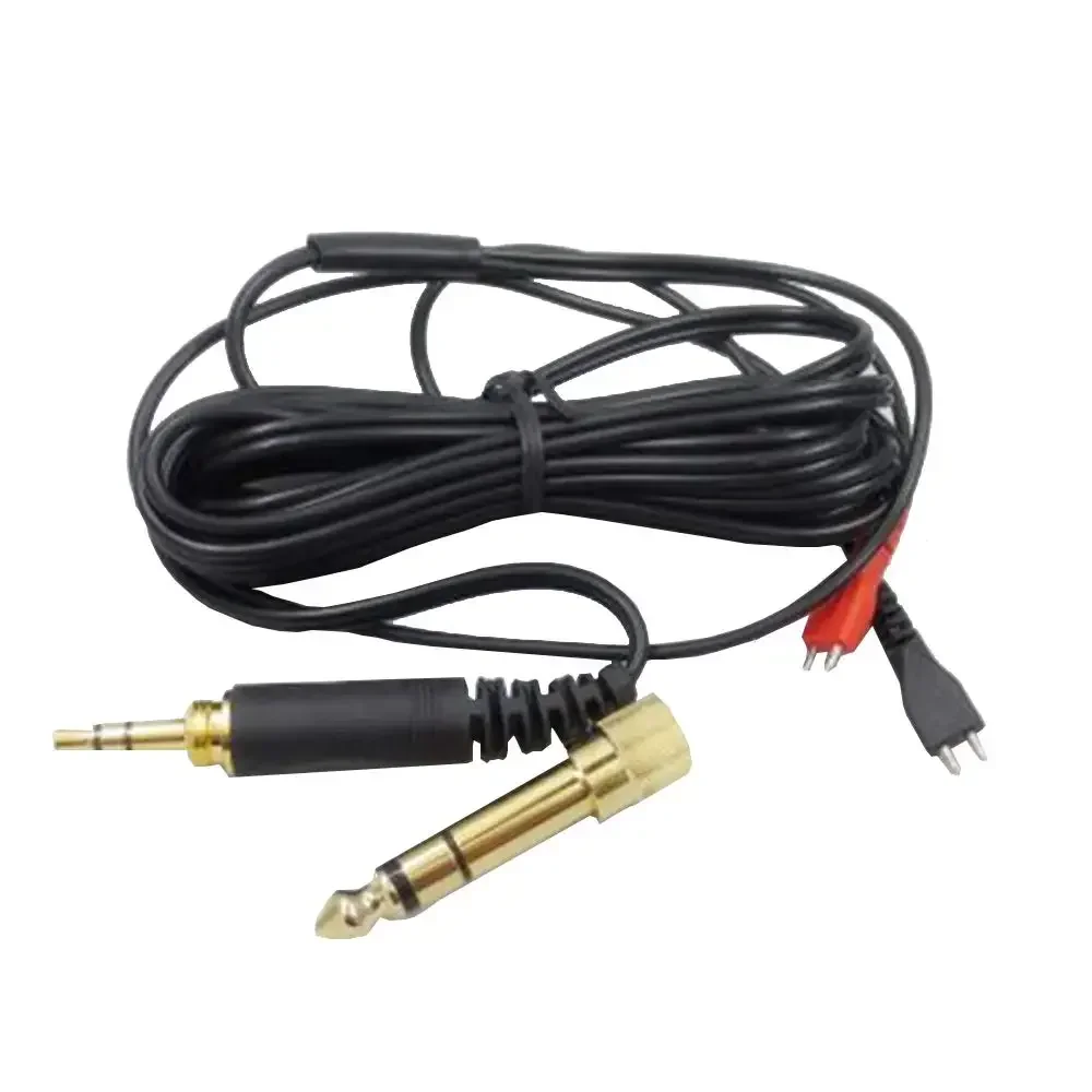 สายสายไฟต่อเปลี่ยนสำหรับ Sennheiser HD25ขนาด6.35มม. AUX 3.5มม. HD224 HD230 HD250หูฟัง HD420 HD414