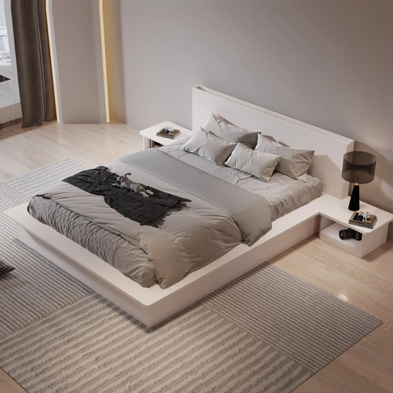 Plataforma De Madeira Quarto Set, Double Bed Frame, Painel De Armazenamento, Classic Home Hotel Apartamento, Queen e King Size