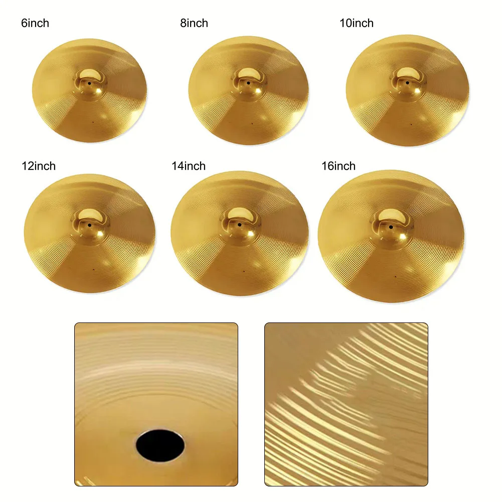 

1pc 6 8 10 12 14 16Inch Drums Brasses Cymbals Percussion Splash Crashes Hi-Hat Cymbal Jazz Drums Musical Instruments Accessories