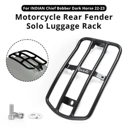 Motorcycle Black Luggage Rack Fit For Indian Super Chief Bobber Dark Horse Limited 2022 2023 Rear Fender Solo Rack