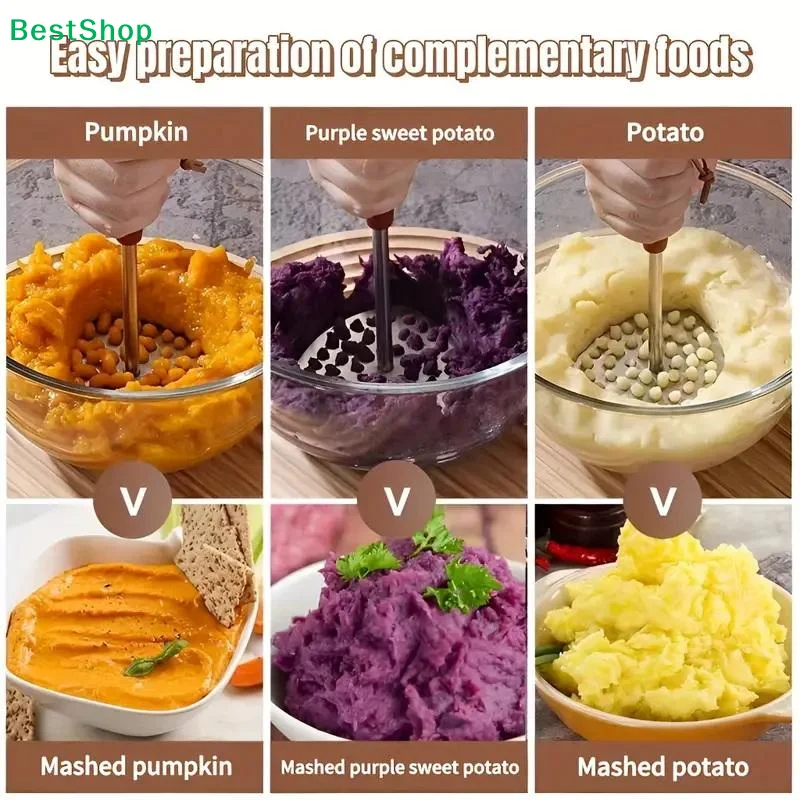 〔R〕Stainless Steel Potato Mash - Baby Food Masher 评论和价格