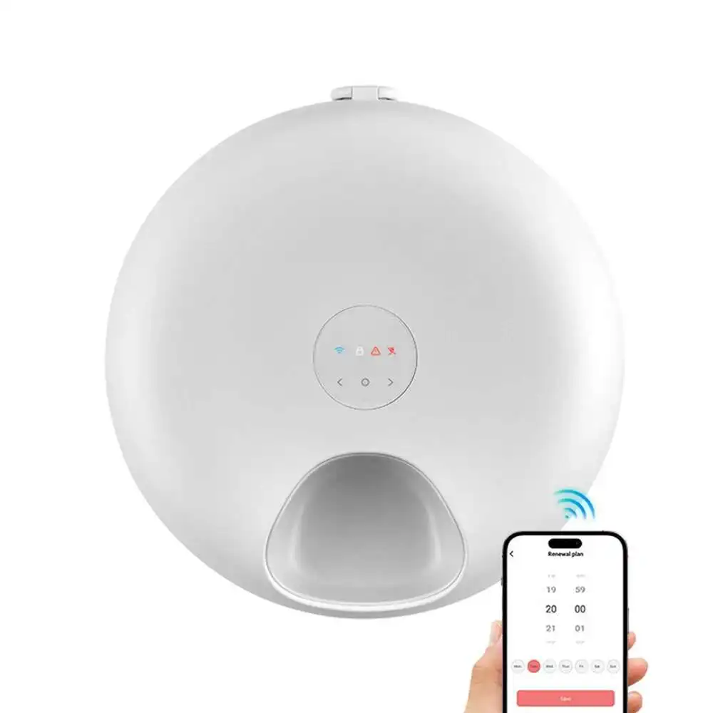 

WiFi Dry and Wet Frozen Food Pet Automatic Feeder Food Timer Dispenser Portion Control Removable Dog and Cat Feeder