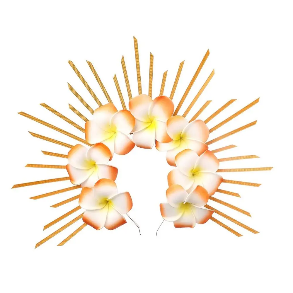 

Party Attire Halloween Goddess Halo Hair Hoop Artificial Flower Five-pointed Star Goddess Crown Tiaras Headband Elegant