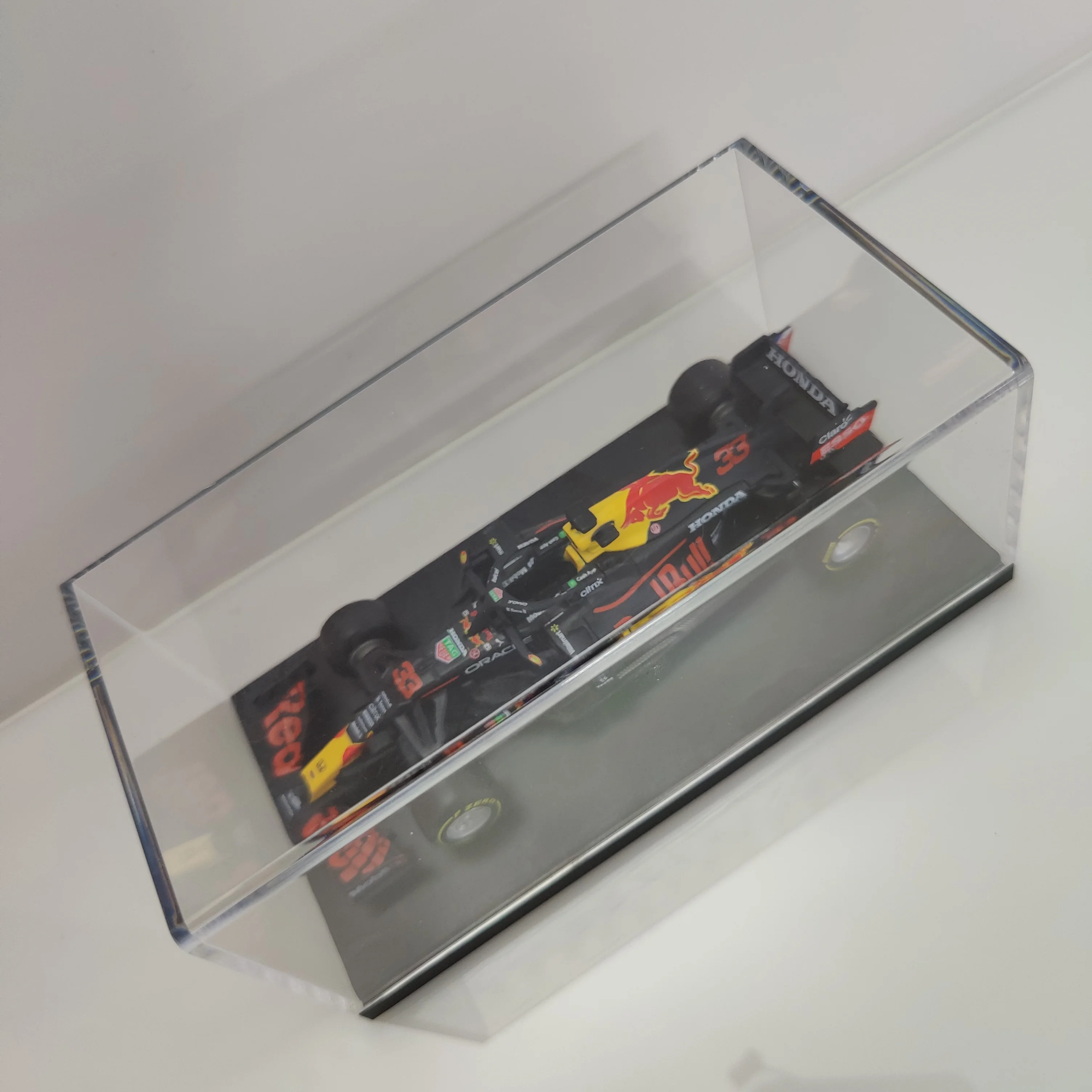 Estuche de cubierta dura de acrílico transparente, caja de exhibición de PVC para escala 1:43, 1:64, modelo de coche, figura coleccionable, protección de juguetes en miniatura