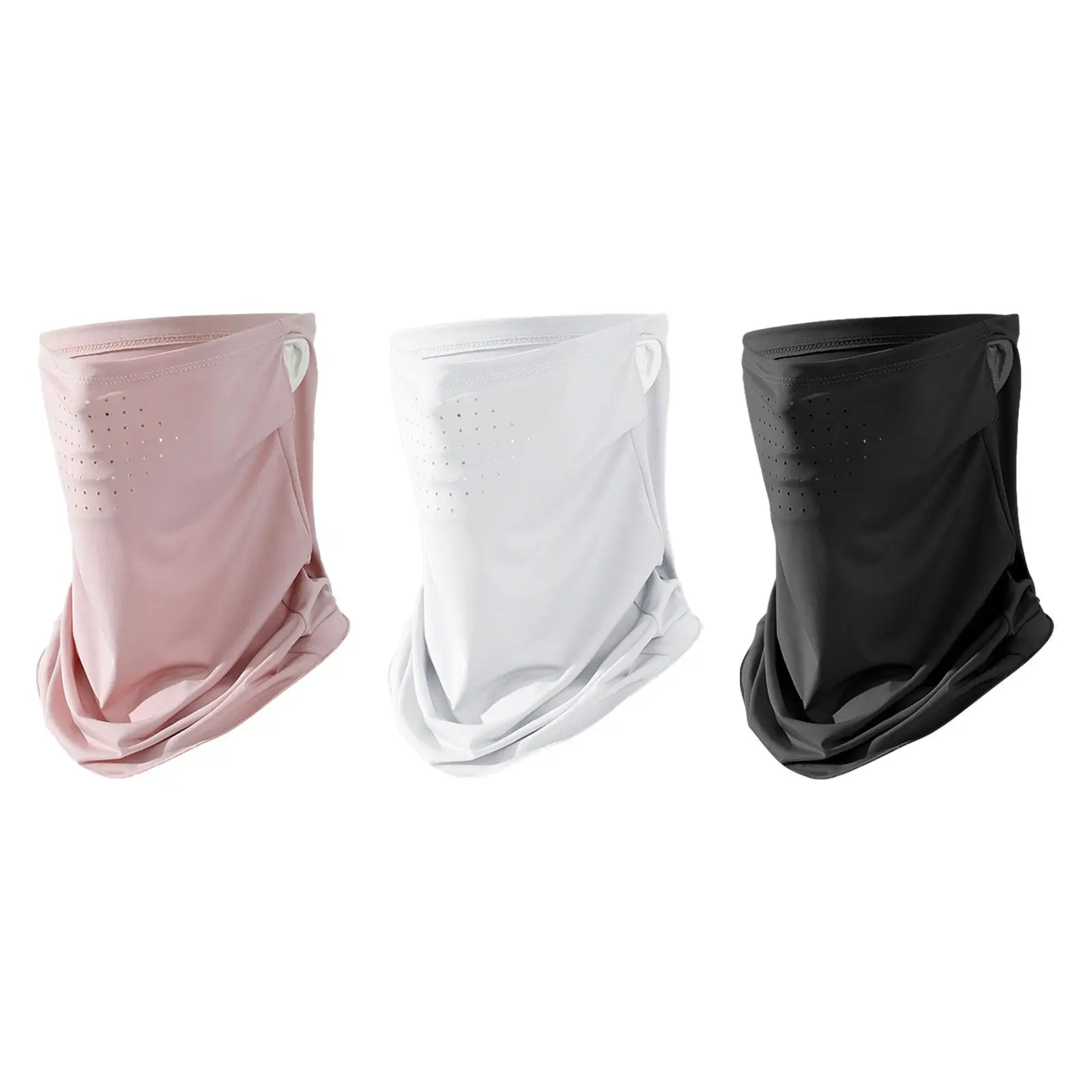 Face Mask Covering Cooling Portable Ice Silk Balaclava Reusable Earloop Neck Gaiter Scarf for Summer Outdoor Sport Men and Women