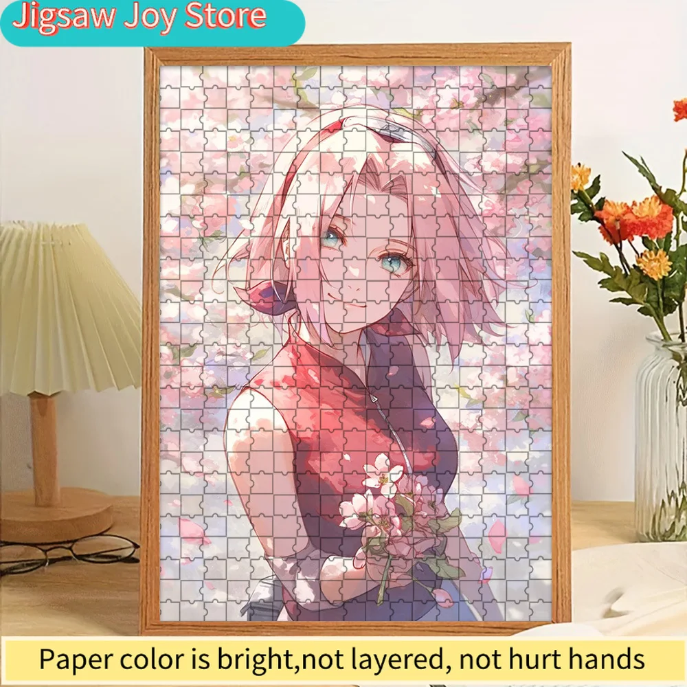 

Аниме-пазл «Наруто: Сакура Харуно с цветами сакуры», из высококачественной плотной бумаги, с ярким изображением в высоком разрешении