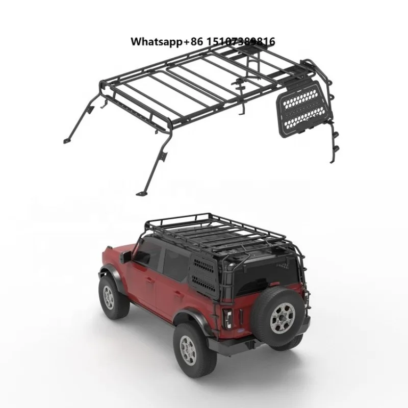New Style Durable Aluminum Alloy Roof Basket Performance Parts Roof Rack Luggage Rack for F  d Bronco