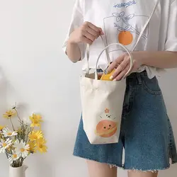 Portable With Strap Coffee Cup Storage With Strap Canvas Pouch Water Bottle Holder Carry Bag Water Bottle Sleeve Bottle Cover