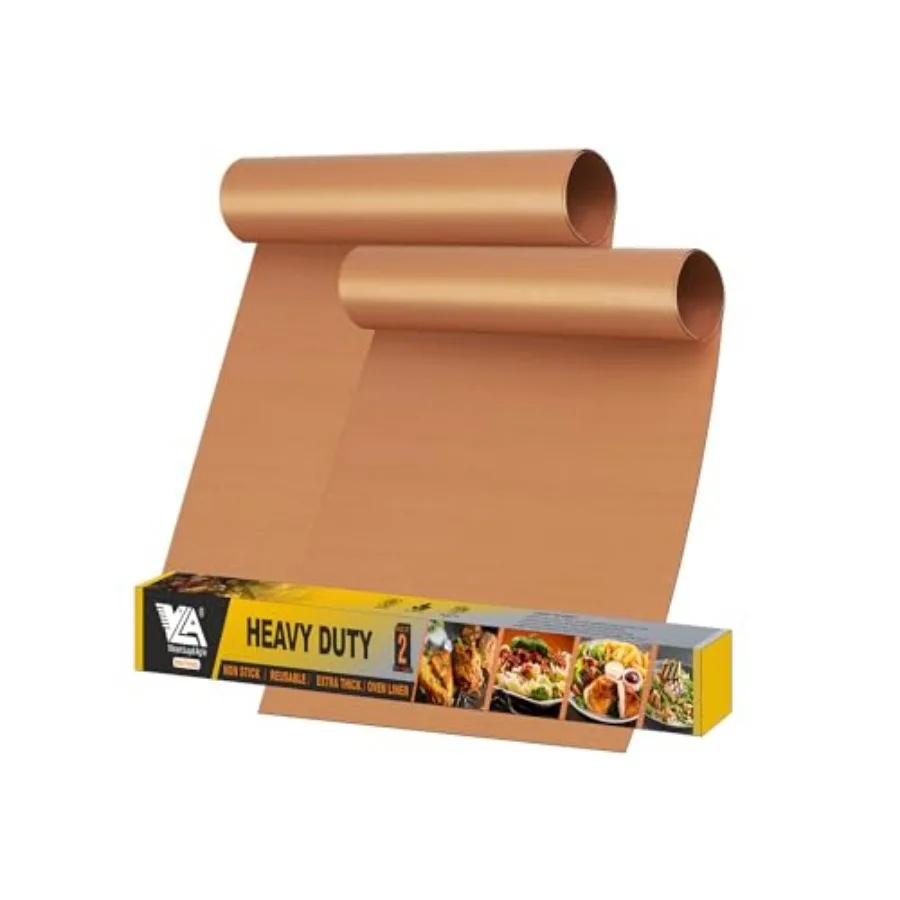

Oven Liners for Bottom, 2 Pack Large Thick Heavy Duty 100% Non-stick Reusable Teflon Mat, 25"x17" Baking Mat for Electric, Gas,