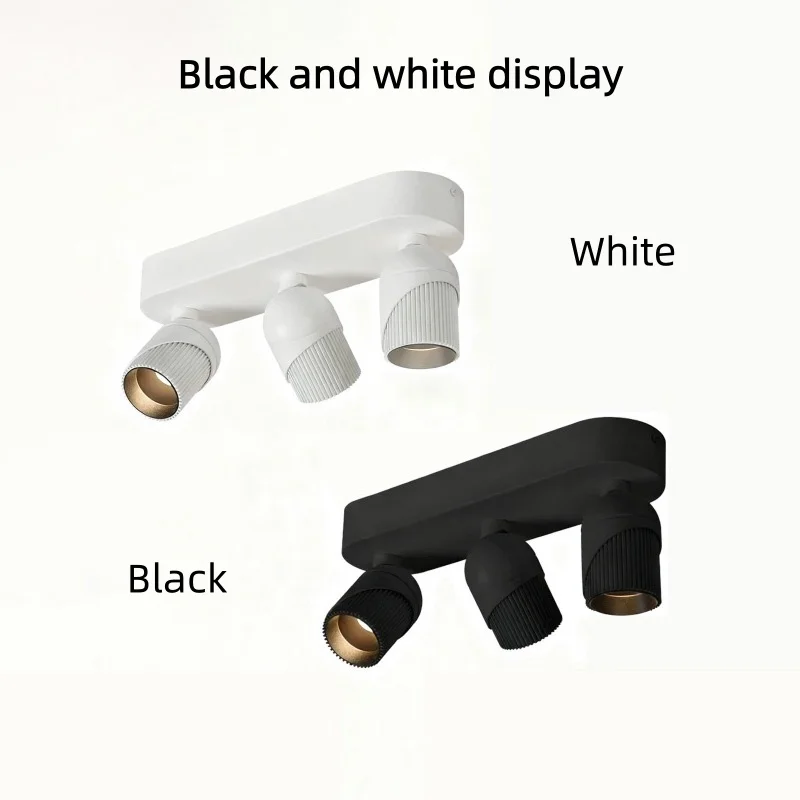 Foco LED antideslumbrante abierto para sala de estar, comedor, fondo de pared, lámpara de techo de tres cabezas de doble cabeza