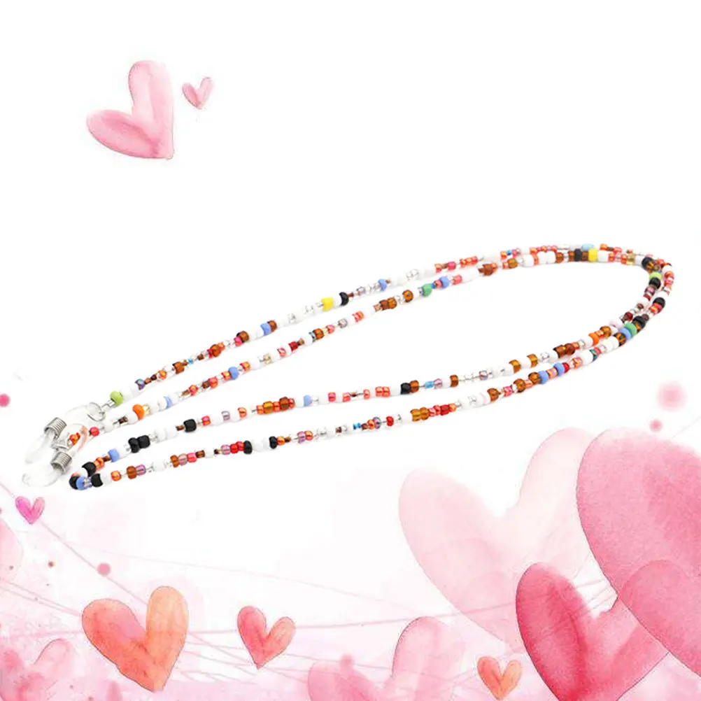 

Beaded Eyeglass Neck Cord Strong Flexible Glasses Strap for Reading Sunlasses Indoor Outdoor Activities Women Fashion Accessory