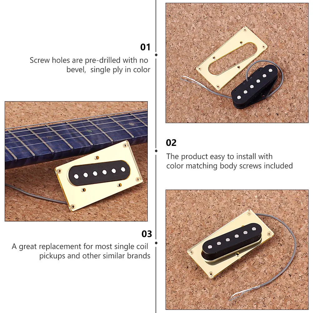 

Small Bevel Cover Plate Adapter For Electric Guitar Golden Conversion Pickup Mounting Ring Replacement Edges Guitar
