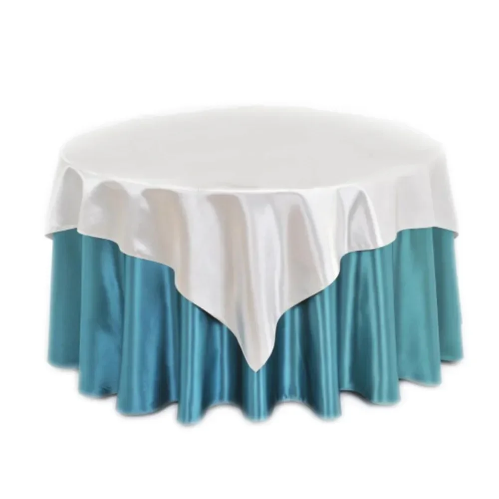 Imagem -03 - Toalha de Mesa Branca Sólida para Casamento sem Tecido de Costura Elegante Toalha de Mesa Beleza Casamento 1pc 2023