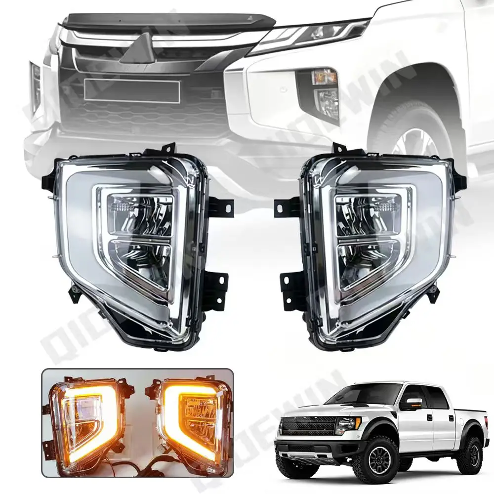 

Daytime Running Lamp DRL Led Lights For Mitsubishi Triton L200 2019-2022 Turn Signal DayLight Accessories Fog light Turn Signal