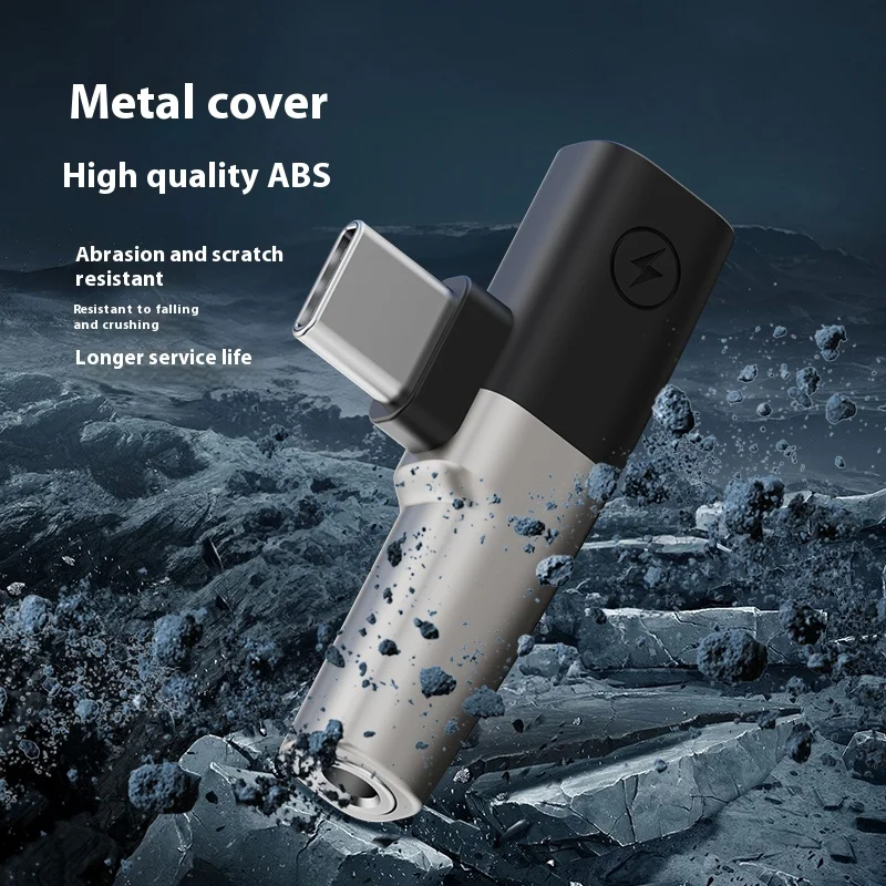 محول رقمي لسماعات الرأس من النوع C إلى ، الشحن ، الاستماع ، المحول الحديث ، أبل 15 ، جديد