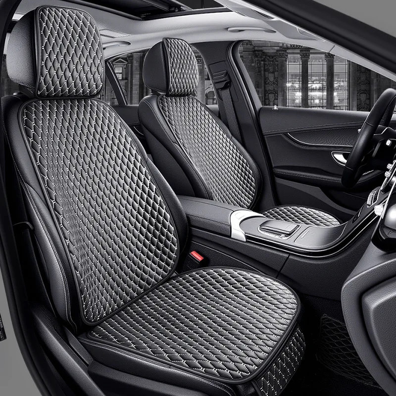 Universal Car Seat Cover Four Season SUV Sedan Perforated Leather Breathable Anti-Slip Covers Cushion Car Seat Protection