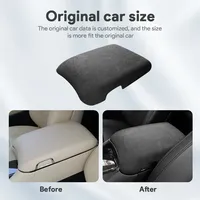 Italian Premium Suede For Toyota Alphard Vellfire 10 20 30 Series 2021-2023 Car Central Control Armrest Cover Trim Accessory
