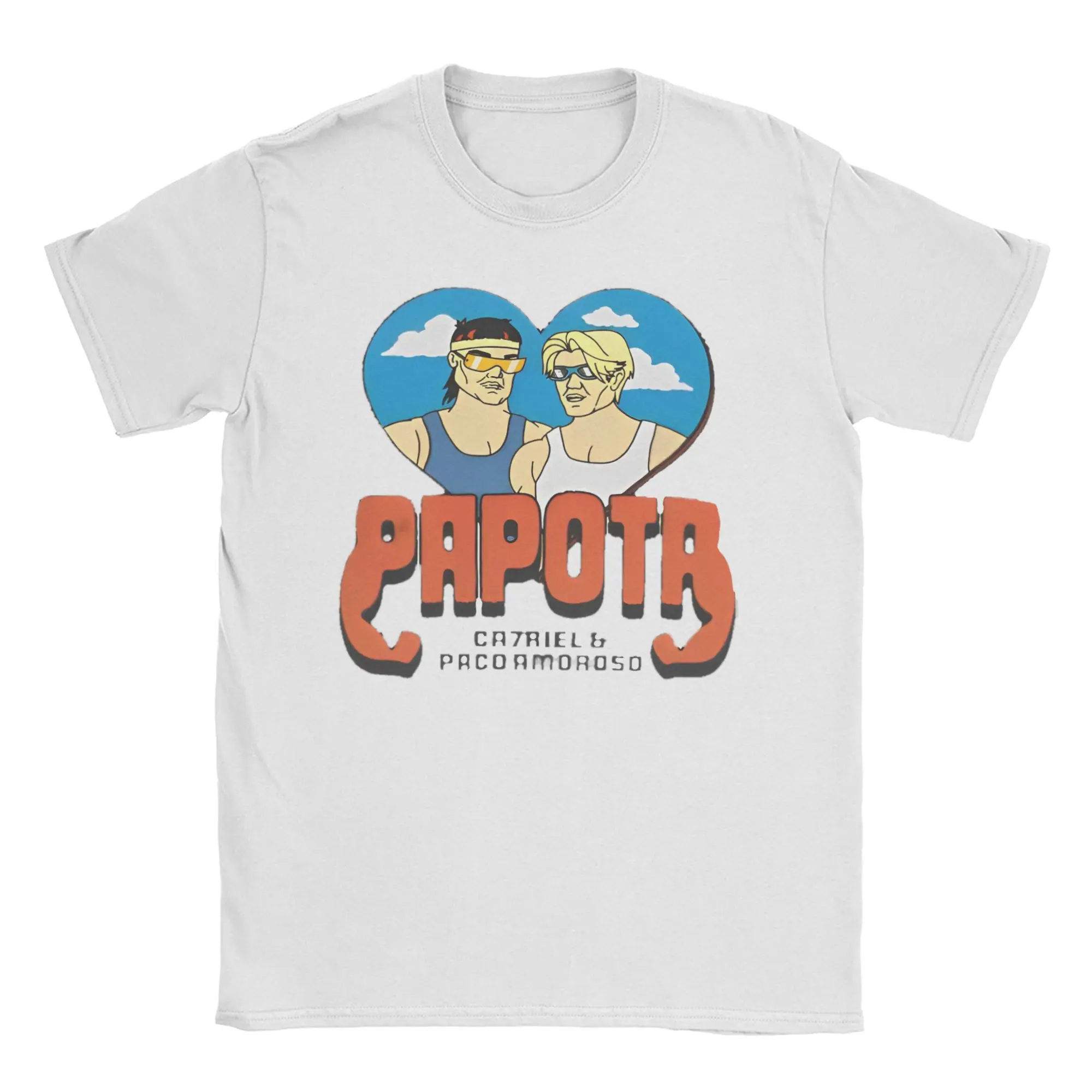CA7RIEL & Paco Amoroso Papota Tour T Shirts for Men 100% Cotton Vintage T-Shirts O Neck  Tees Short Sleeve Clothing Plus Size