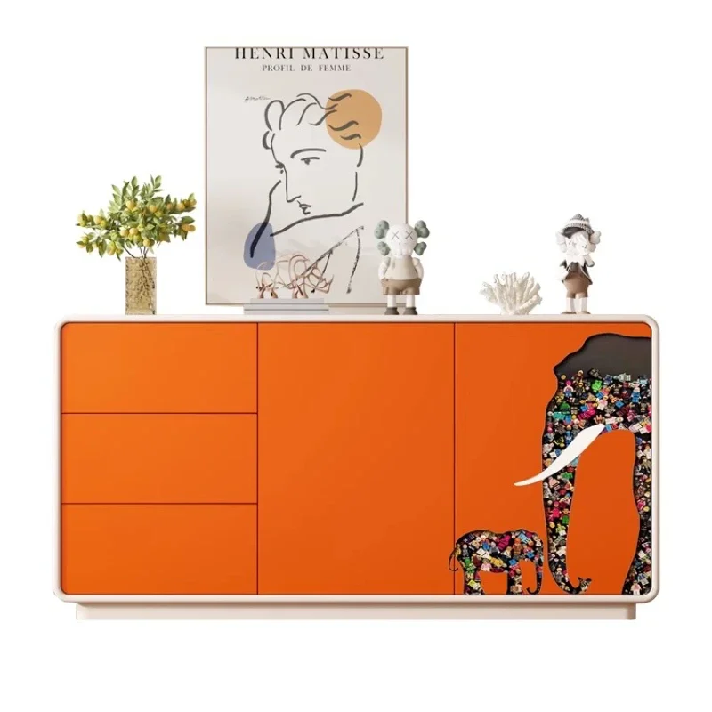 

American light luxury door cabinet modern simple wall entry foyer partition home storage cabinet living room dining side cabinet