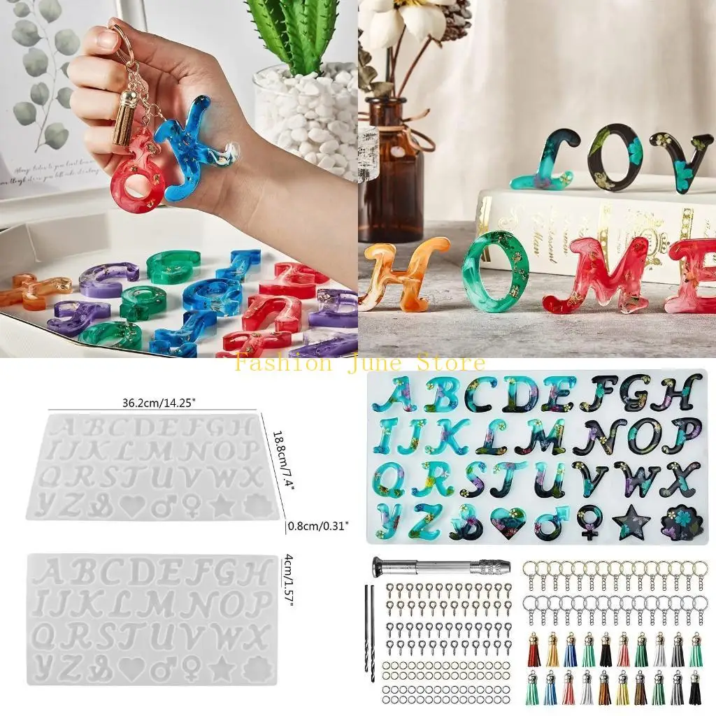 N5KA Letter Keychain Molds Keychain Jewelry Making Tool Hand Drill,Jump Ring