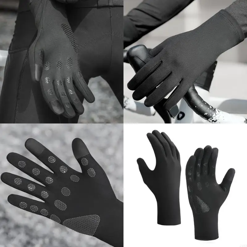 خفيفة الوزن قابلة للتنفس. قفازات تزلج كاملة الأصابع قفازات شتوية للطقس البارد على الجليد للجري وركوب الدراجات والقيادة 24BD #1