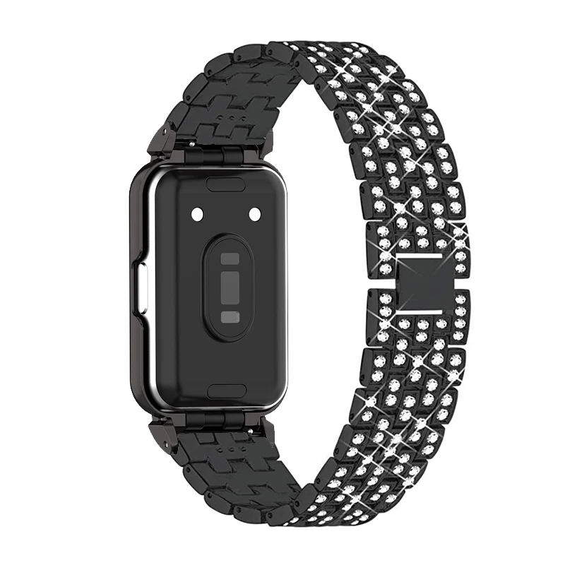 Diamond Bracelet for Samsung Galaxy Fit 3 Metal Strap Case Protector for samsung galaxy fit 3 Watchband Protective Shell Cover