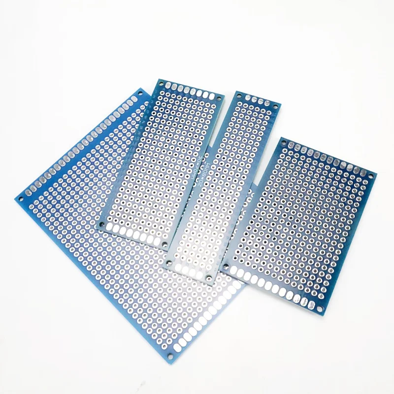 5PCS PCB Board Prototype Board Blue 2x8/3x7/4x6/5x7cm Double Sided Circuit Boards For DIY Soldering Project
