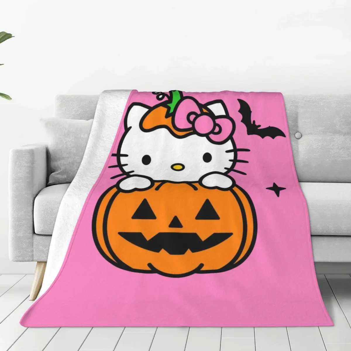 

Custom Hello Kitty All Saints' Day Blanket 3D Print Soft Flannel Fleece Warm Throw Blankets for Office Bed Couch Bedspreads