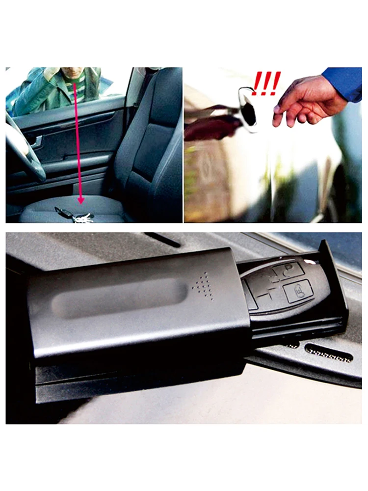 Portable Key Storage Case Magnetic Creative Car Key Hider Hidden Black Outdoor