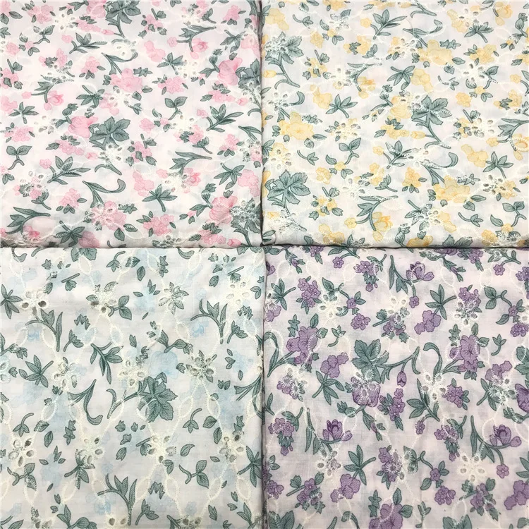 French fashion cotton fabric with perforated embroidery, high-quality African DIY clothing, lace fabric, fabric sewing